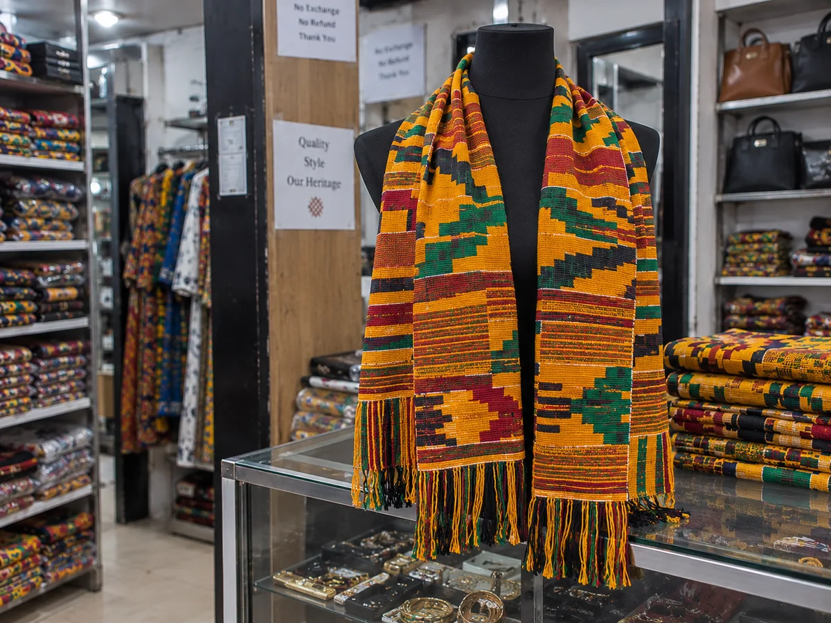 Kente stole, handwoven