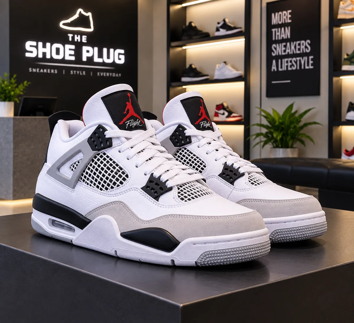 Air Jordan 4 Retro, white cement