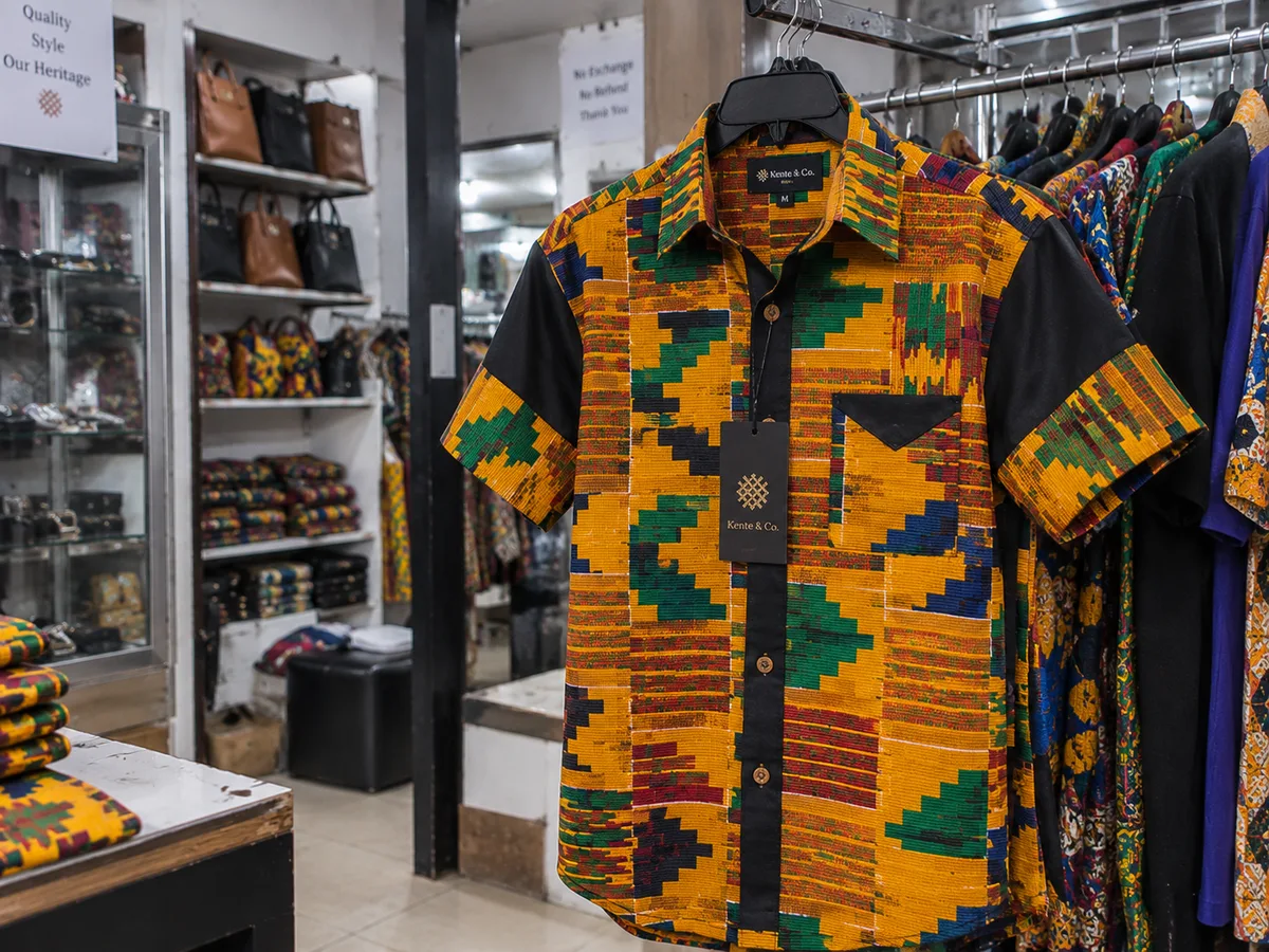 Kente panel shirt