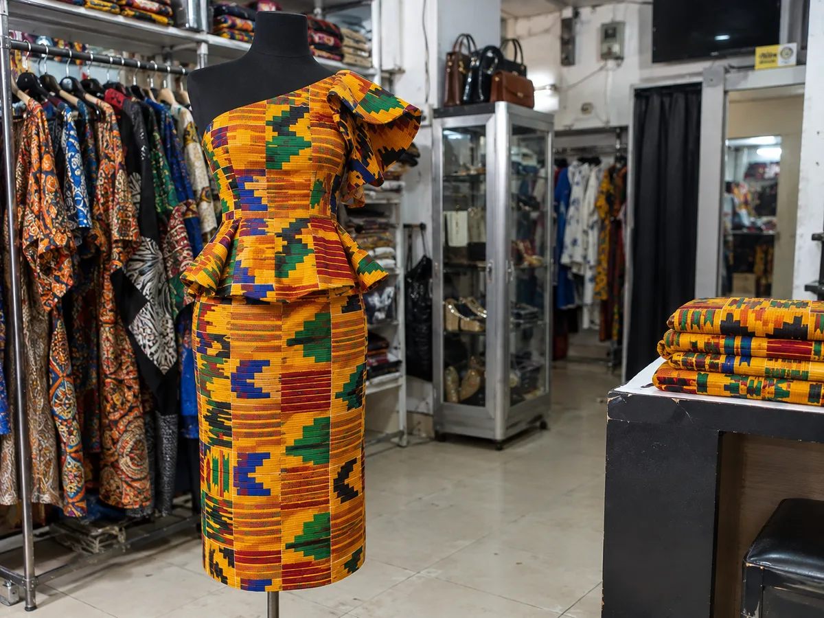 Kente peplum two piece